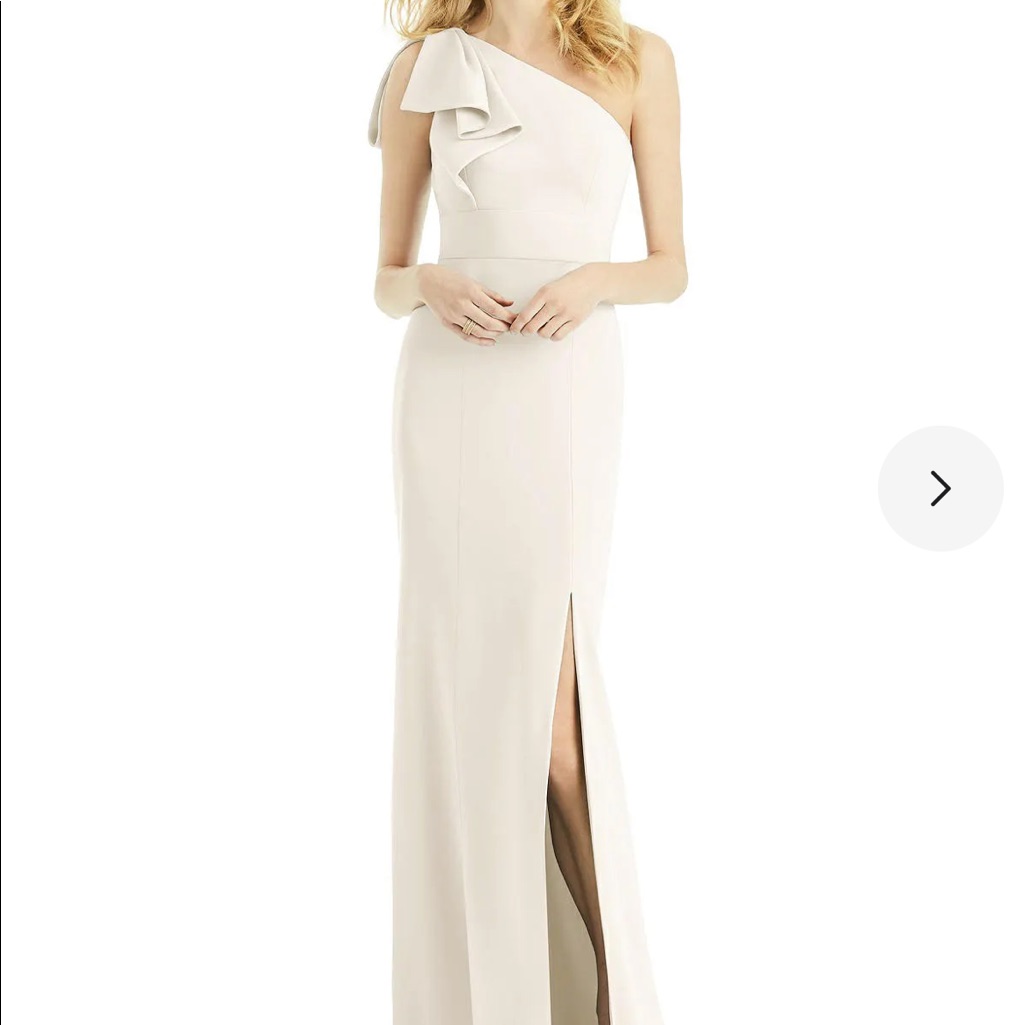 Brand New After Six Bowed One-Shoulder Trumpet Gown Size 2